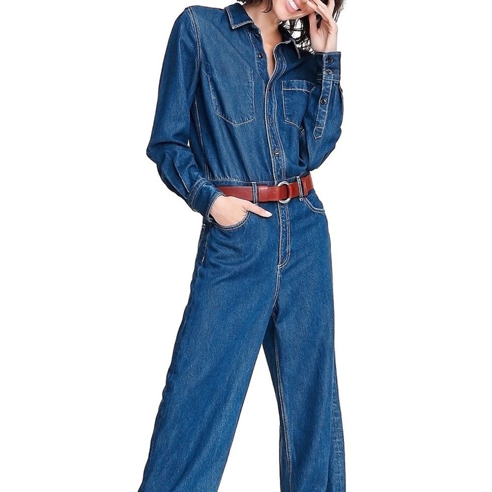 Rag and bone denim jumpsuit